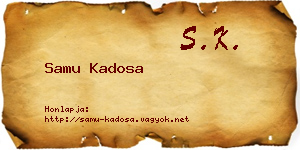 Samu Kadosa névjegykártya